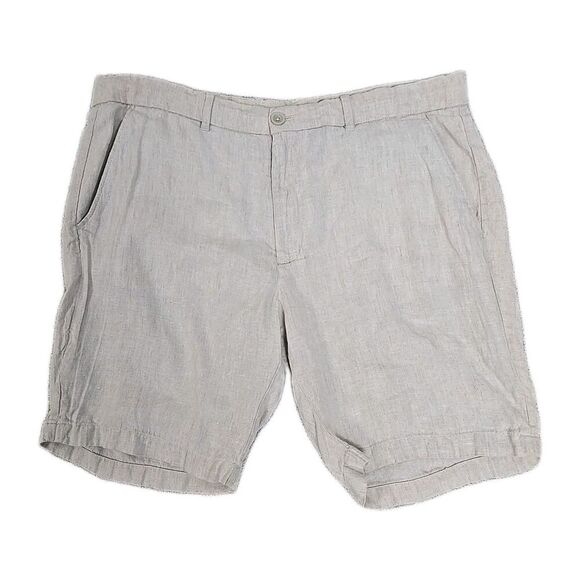 Porter & Ash Luxury Essentials 100% Linen Shorts 9" Pockets Beige Men’s Size 38 - Picture 1 of 8